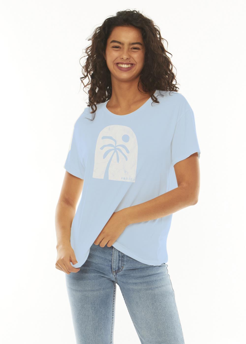 PALM RAYS SS KNIT TEE