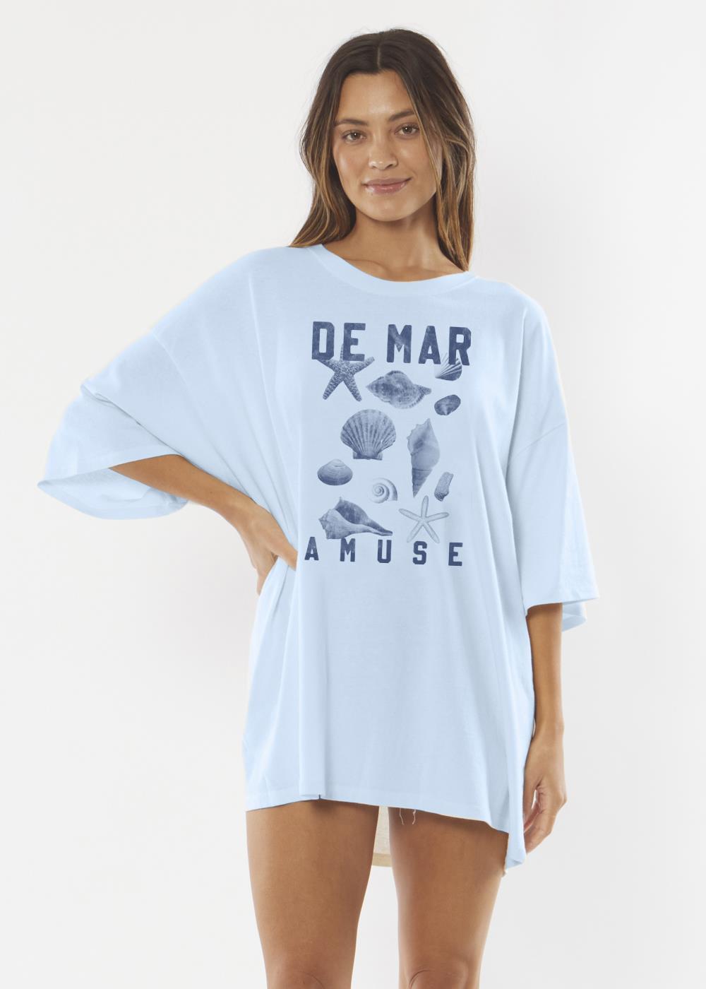 DE MAR SS KNIT BOYFRIEND TEE