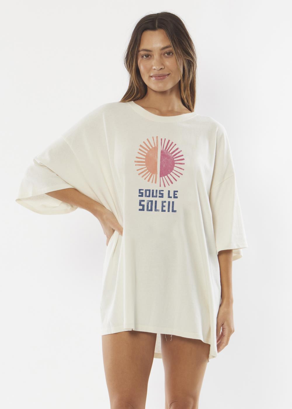 SOLEIL SS KNIT BOYFRIEND TEE