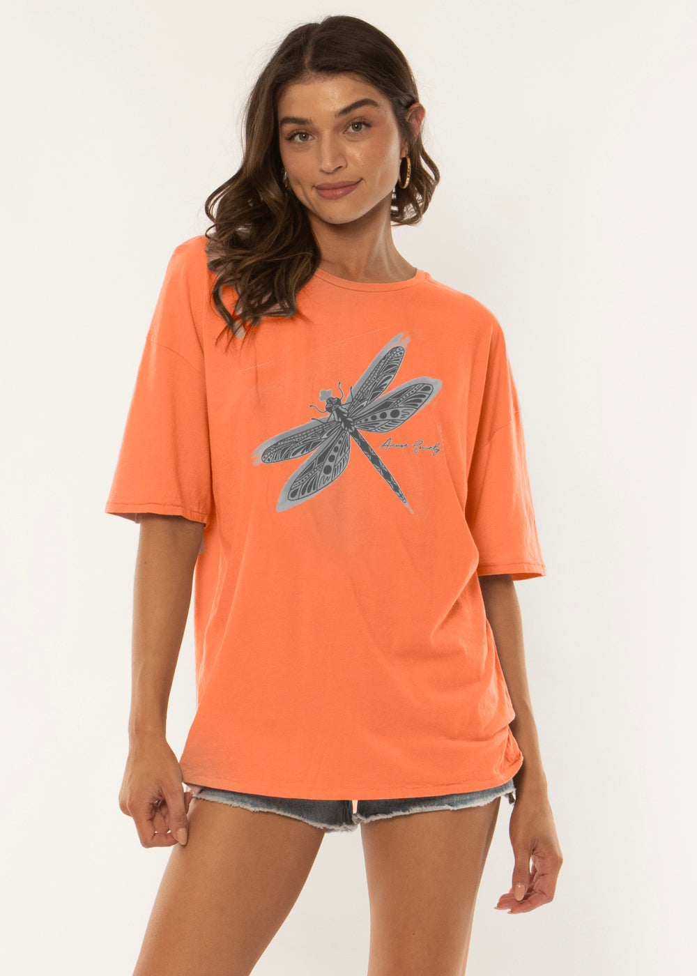 DRAGONFLY SS KNIT BYFRND KNIT TEE