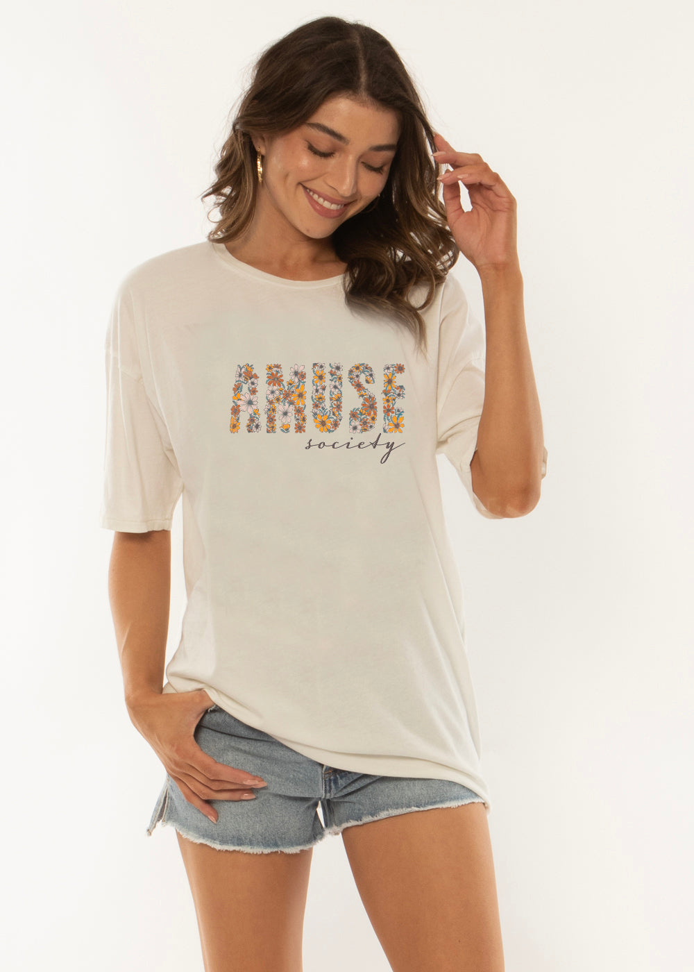 AMUSE DE FLEURS SS KNIT TEE