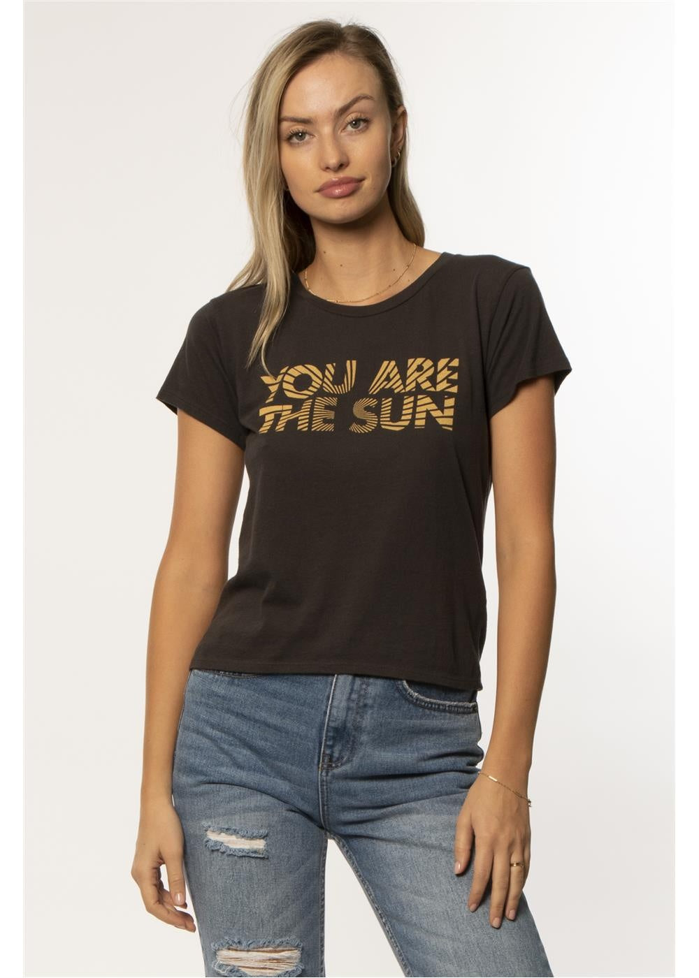 YOU ARE THE SUN SS KNIT TEE