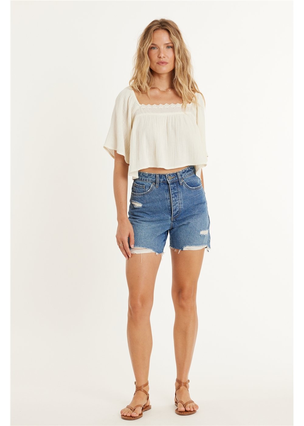 SEA GYPSY SS WOVEN TOP