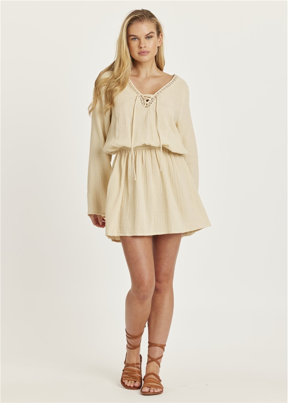 RING MY BELL WOVEN MINI DRESS