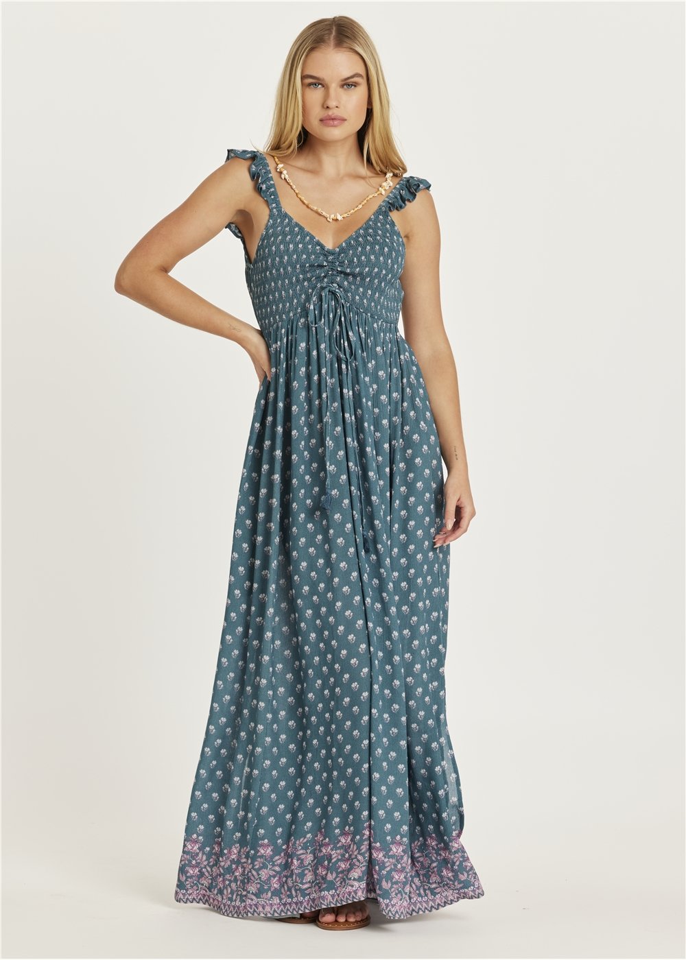 SHANTI WOVEN MAXI DRESS