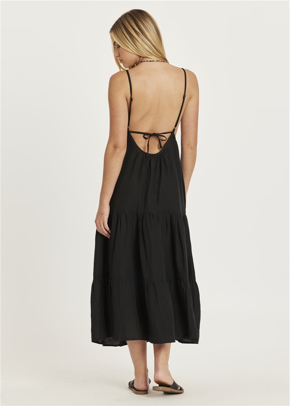 CHECK ME OUT WOVEN MIDI DRESS