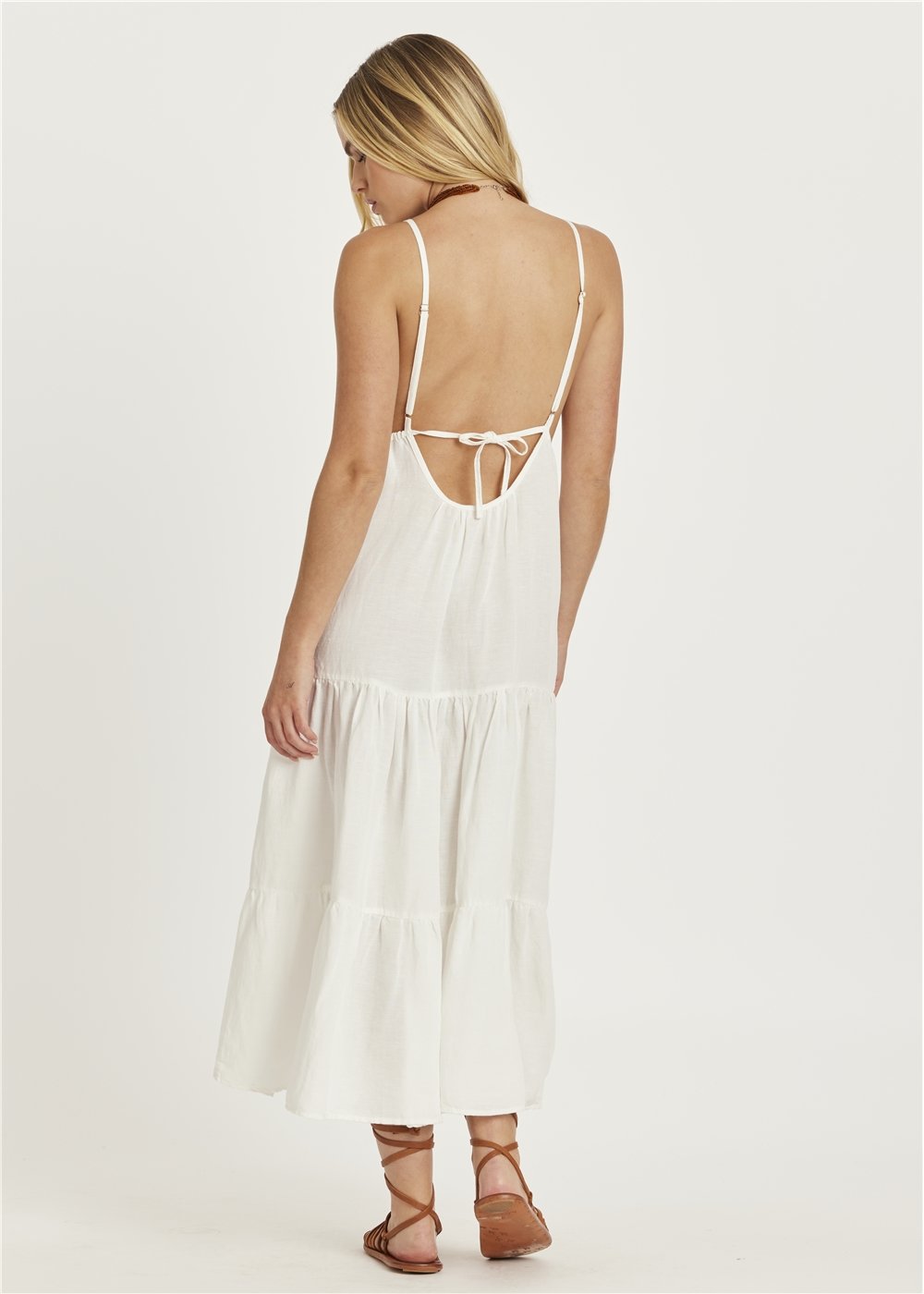 CHECK ME OUT WOVEN MIDI DRESS